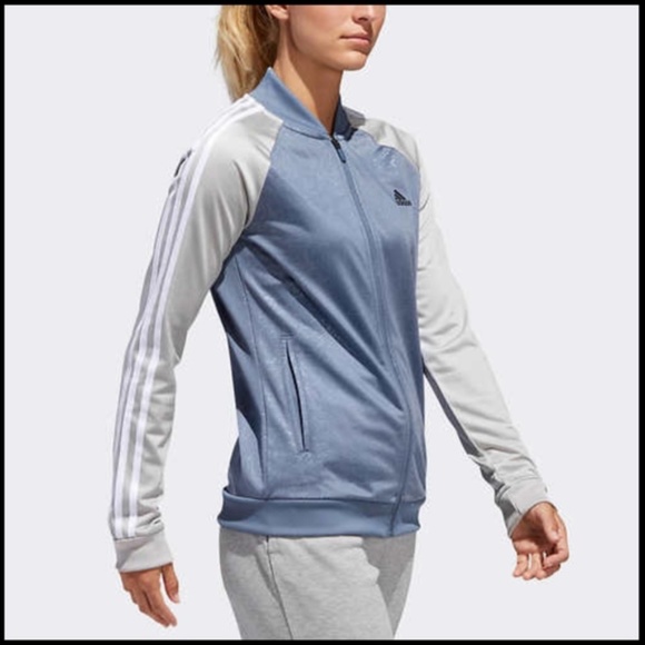 LAST ONE!! Adidas Embossed Track Jacket Full Zip - Picture 3 of 10